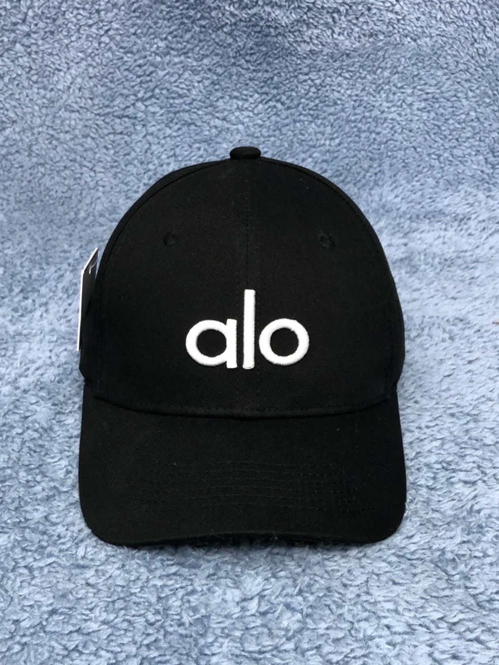 🏅ALO Yoga Black Baseball Cap with White 'alo' Logo